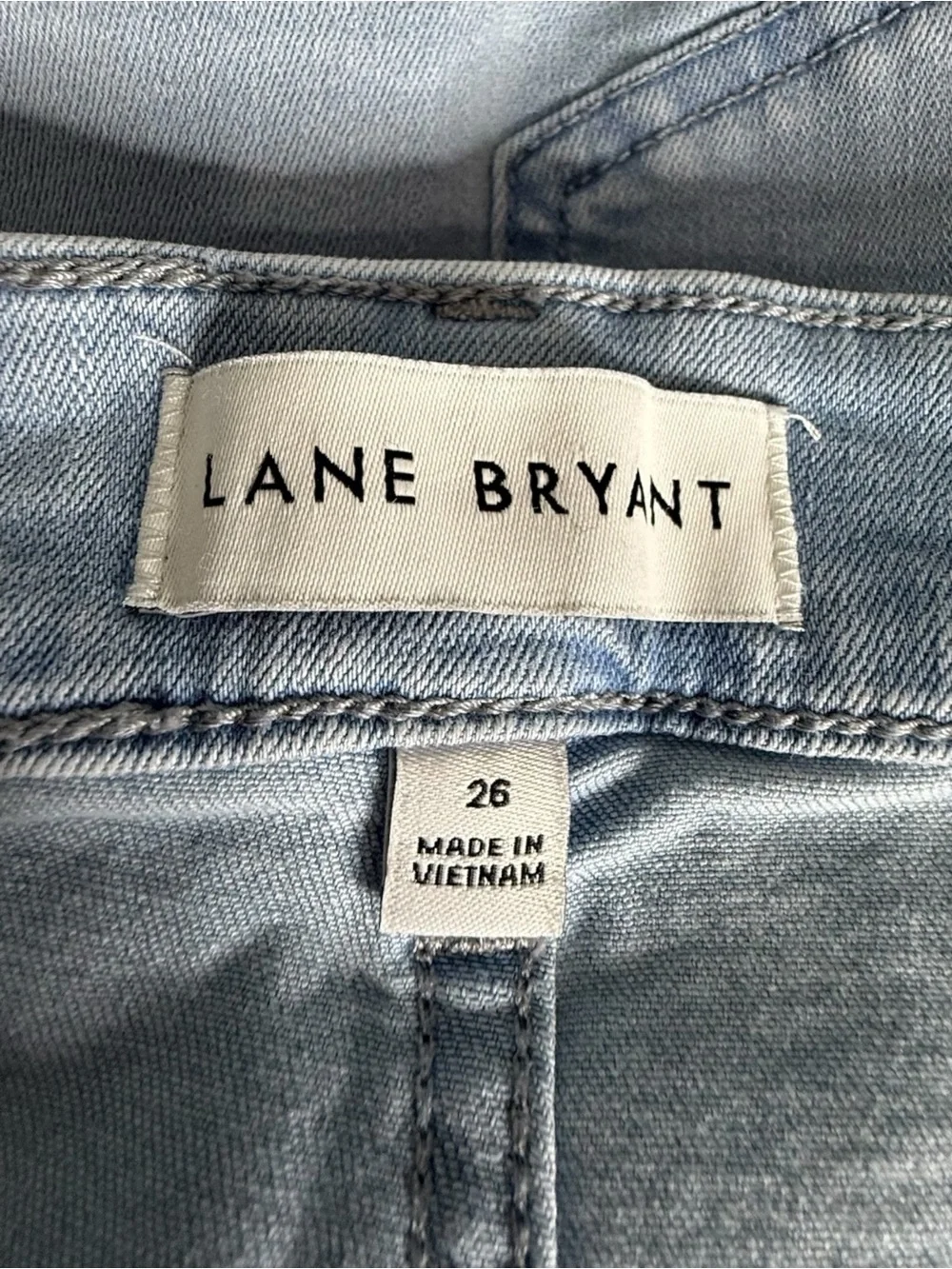 Lane Bryant Light Wash Mid-Rise Boyfriend Midi Shorts Size 26